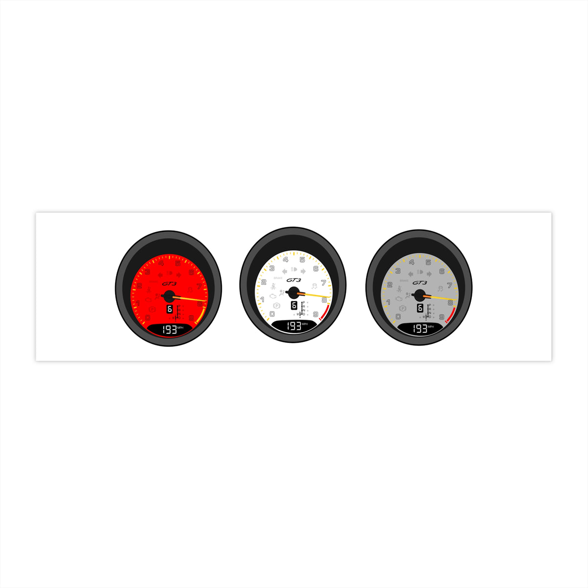 Porsche Tachometer Sticker