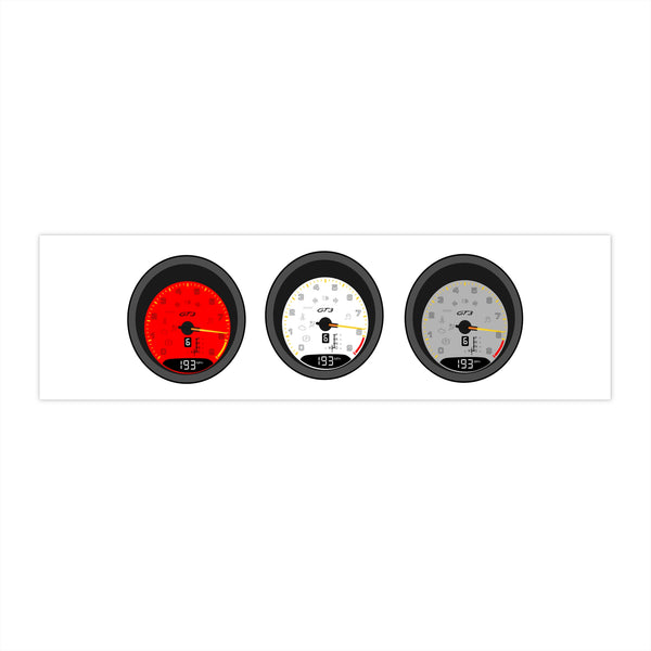 Porsche Tachometer Sticker